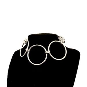 custom made by hand 3 large o ring byzantine chainmail necklace